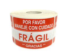 2×3-inch Fragil Maneje Con Cuidado Labels Spanish Fragile Stickers 2RLS of 500EA