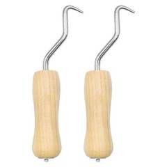 2 Pack Rebar Wire Twister with Wooden Handle, Manual Pull Tie Twister Tool fo…