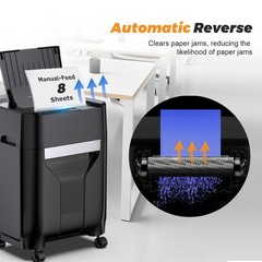 QUIETLEMON 120 Sheet Paper Shredder Cross Cut Commerical For Office Home