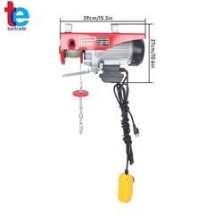 1320lb Electric Hoist w/14ft Corded Remote 110V Overhead Crane Winch Lift