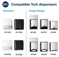 Tork 290089 Universal Matic Hand Towel Roll H1 White 1-Ply 700 FT 6 Rolls