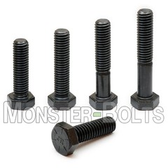 1/4″-20 Hex Cap Screws / Tap Bolts, Coarse SAE Grade 8 Alloy Steel w Black Oxide