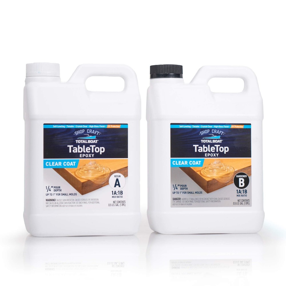 Table Top Epoxy Resin Kit – 1 Gallon Crystal Clear Epoxy with High Gloss & UV