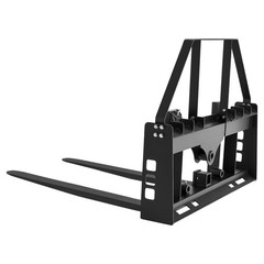 Uimoso Pallet Fork Frame Attachment with 48-inch Skid Steer Forks, 4000 lbs