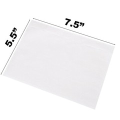 6 x 9 , 7.5 x 5.5 Clear Adhesive Top Loading Packing List Label Invoice Envelope