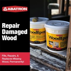 Abatron WoodEpox Kit – 2 Quart – 2-Part Structural Epoxy Adhesive Filler –