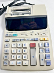 Sharp EL-1801V 12 Digit Printing Calculator Tested New Backup Battery Works!