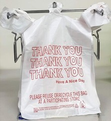 500 Bags 1/6 Large 21 x 6.5 x 11.5 “Thank You” T-Shirt Plastic Grocery Shopping