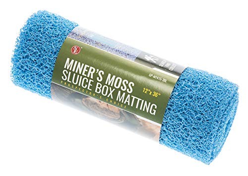 Sluice Monkey Blue Miner’s Moss Sluice Box Matting,12″x 36″ 10mm Thick