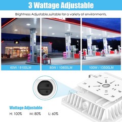 4PACK- IP65 Waterproof Led Canopy Light 100W Outdoor Parking Garage Area Lights