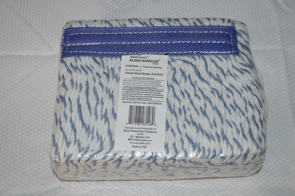 BISON LIFE KLEEN HANDLER EVERYDAY COMMERCIAL UNIVERSAL FINISH MOP STRIPE