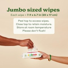 Caboo Unscented Wipes 72ct 6 Packs