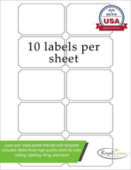 2 X 3 Inch Label for Laser and Inkjet Printers with Template Included, 12 Full S