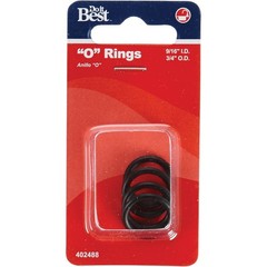 Do it Best 9/16 In. x 3/4 In. x 3/32 In. O-Ring (4 Ct.) DIB810-6 SIM Supply,