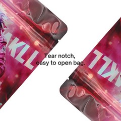 28g Mixed Pack Mylar Bags Smell Proof Airtight Food Zip Seal Foil Pouch 100pcs