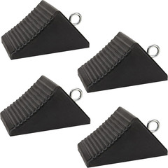 AFA Tooling – Heavy Duty Rubber Wheel Chocks W/Eyebolt Tie off Handles – RV Whee