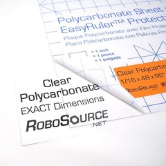 Polycarbonate Clear Plastic Sheet 12″ X 18″ X 0.0625″ 1/16″ Exact, EasyRuler …