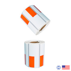 Zebra 2 5/8 x 1 1/8 POLYPRO 4000D Orange Price tag, 500 Labels 24 Rolls BOX M