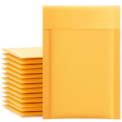 1Pc 4×8″ Self Seal Kraft Bubble Mailers Padded Envelopes Yellow Shipping Bags
