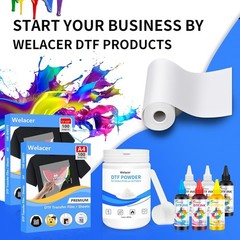 DTF Transfer Film Roll 13 Inch x 328 FT for Sublimation Glossy Clear Pretreat…