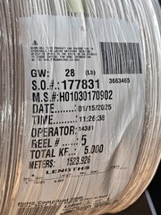 5000ft Judd Lead Wire 7 Strand 105C 300V Tinned Copper XLPVC 20AWG H01030170902