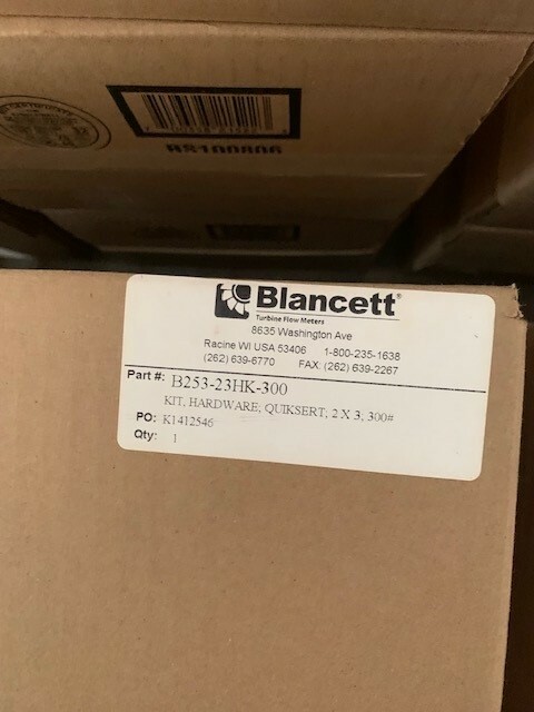 Blancett Turbine Meter, Hardware Kit, 2 x 3 inch, 300#, Part# B253-23HK-300 NEW!