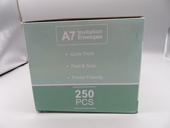 Eupako 5.25 x 7.25 Envelopes Self Seal 250 Pack, White A7 Envelopes, Kraft Paper