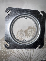 6PK- 2-Gang 4in. 4.3 cu.in Pre-Galvanized Metal Square Mud Ring-5/8in Raised