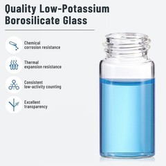 100/500Pcs 20ml Scintillation Vials Transparent Borosilicate Glass Counting Vial