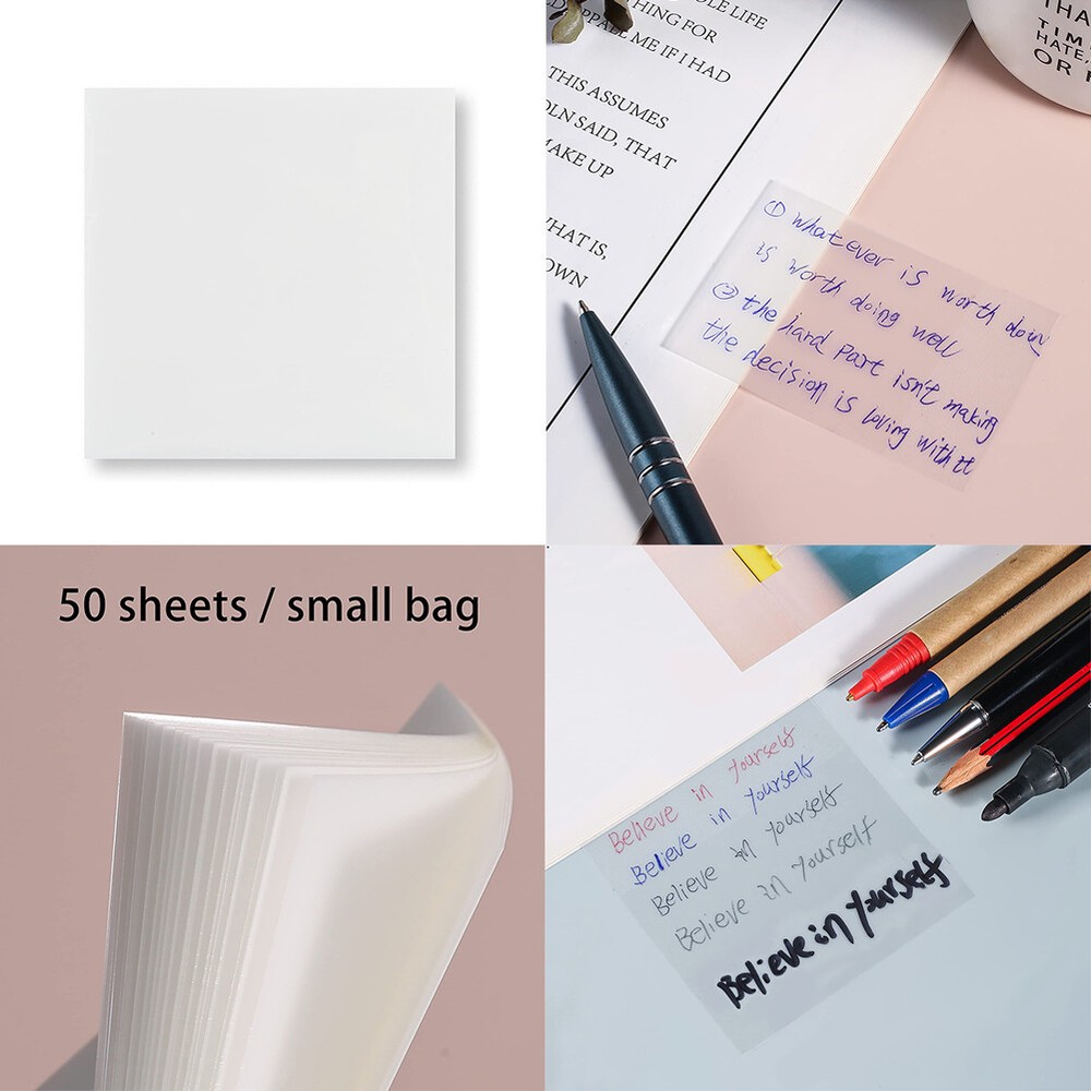 US 500Pc Transparent/ Holographic Assorted/Color Change Assorted Sticky Note Pad