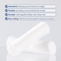 JMU Dental Cotton Rolls Mouth Nosebleed Plug Non-Sterile 1-1/2″ x 3/8″, 1″ x3/8″