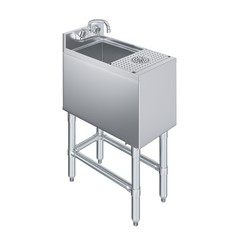 22 in. x 12 in. Underbar Mixology Station – Sink, Glass Rinser & Dipper Well