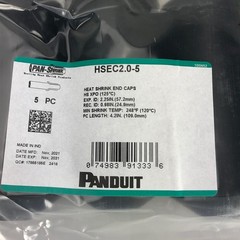 Panduit Heat Shrink HSEC2.0-5 Adhesive Lined End Cap 2.2″ (57mm) Exp 11-31 5PC