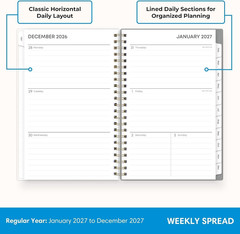2027 Weekly and Monthly Planner Calendar, January 2027 – December 2027, 5″ X 8″,
