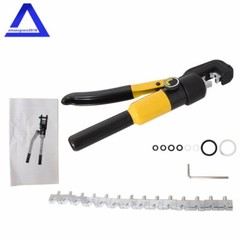 10 Ton Hydraulic Crimper Crimping Tool Wire Battery Cable Lug Terminal W/ 8 Dies