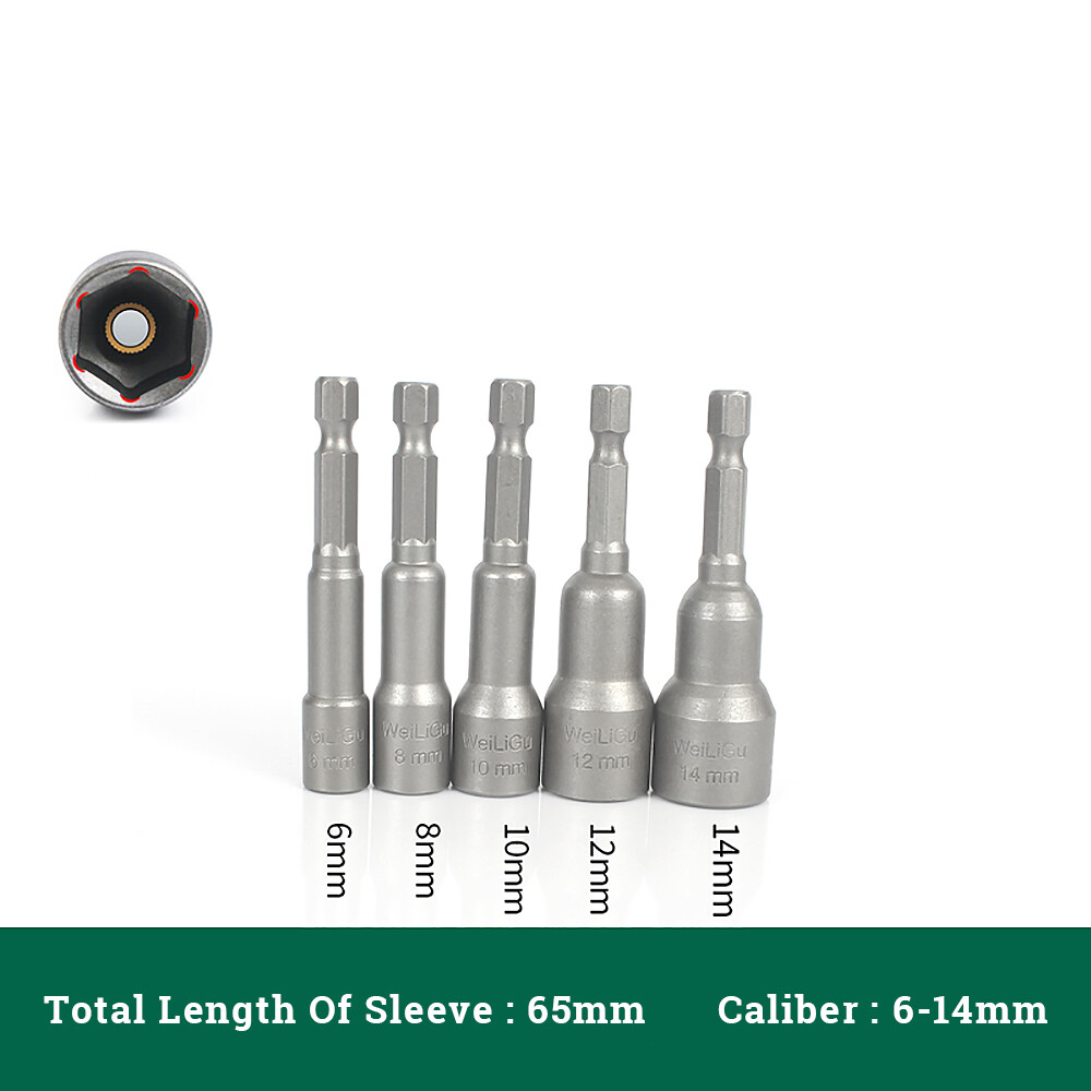 1/4″ Hex Magnetic Nut Driver Set 3 to 24mm Metric Socket Impact Drill Bits