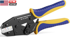 Crimping Tool for Insulated Electrical Wire Connectors-Awg 22-10 Ratchet Crimper