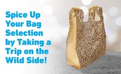 Plastic Shopping Bags 1000 Cheetah Leopard Grocery Merchandise 11 ½” x 6″ x 21″