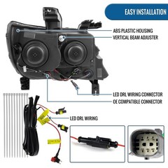 Fits 2015-2022 Chevy Colorado LED Animated DRL Halogen Headlights Black Smoke