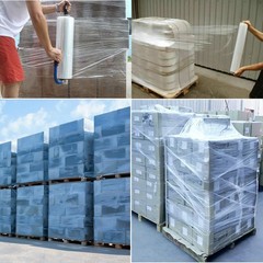 4 Rolls 18″ X 1500 FT Hand Stretch Plastic Film Shrink Pallet Wrap Self-Adhering