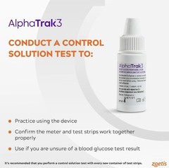 Alphatrak 3 Control Solution for AT3 Blood Glucose Meter 2 Count 4Ml Bottles