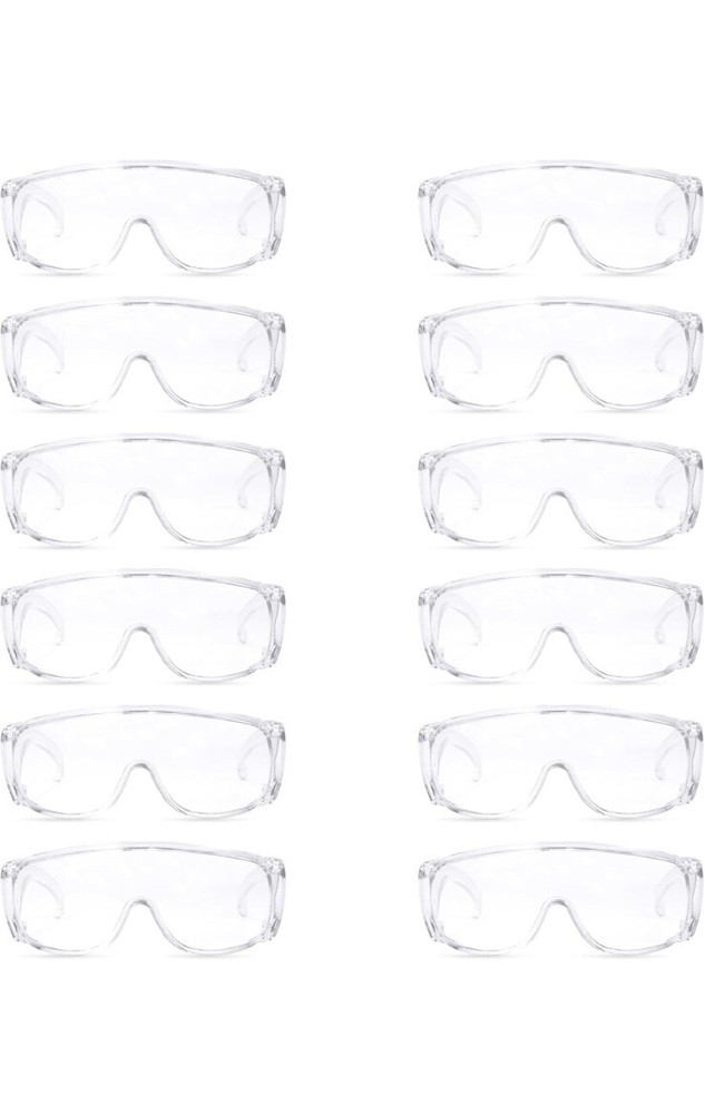 Qty.12 BISON LIFE Diamont Vented Over Glasses Safety Glasses Meets ANSI Z87.1
