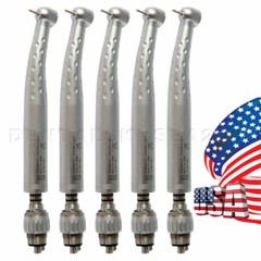 5 Dental Standard Head High Speed Handpiece with Quick Coupler 4Hole Coupling