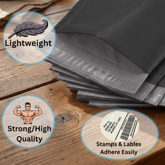 500 Pcs 12 x 15.5 Black Poly Mailers 2 Mil Shipping Envelopes Mailing Bags