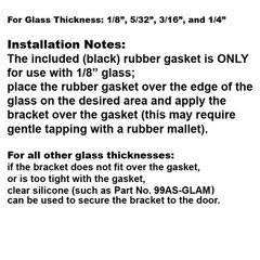 3″ Bright Gold Frameless Shower Door Handle with Metal Strike