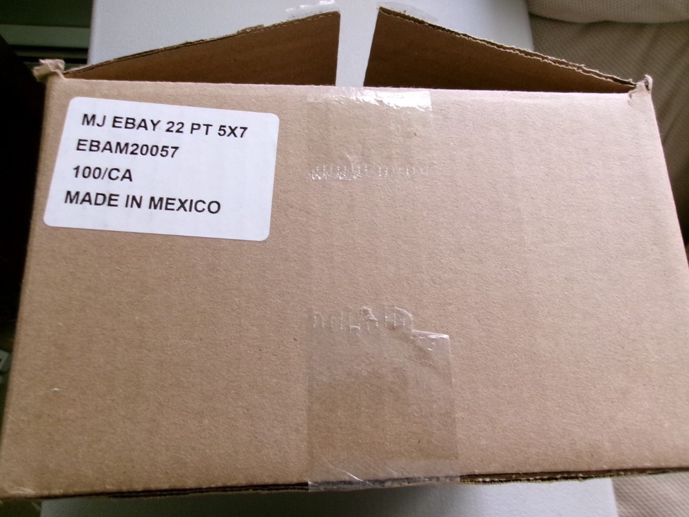 (100) 5 x 7 EBAY BRANDED PAPERBOARD MAILJACKET ENVELOPE
