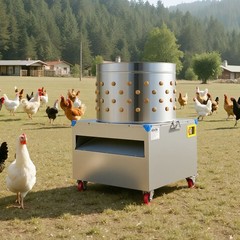 VEVOR 23.6″ Electric Chicken Plucker Machine 2200W & 275RPM 119 Fingers & Wheels