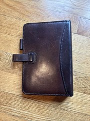 VTG Mulholland Brothers Leather Personal Size 6-Ring Binder Agenda Wallet