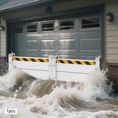 Flood Barrier for Home Aluminum Alloy Garage Door Water Barrier H15.7in W31.5in