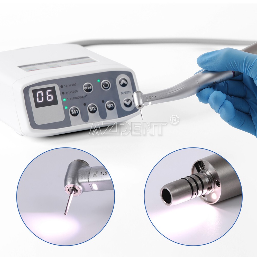 Dental Brushless LED Electric Micro Motor 1:5/1:4.2 Increasing Optic Handpiece